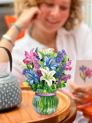 Mini Lillies & Lupines Pop-Up Greeting Card