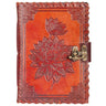 Benjamin International Lotus Flower Leather Journal 5" x 7" - Journals Merchandise