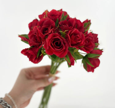 Le Fleur Rose Bundle Red 12" - Uncategorized Silk