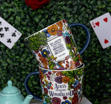 Alice in Wonderland Floral Ceramic Mug