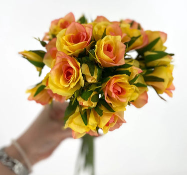 Le Fleur Rose Bundle Yellow 12" - Uncategorized Silk