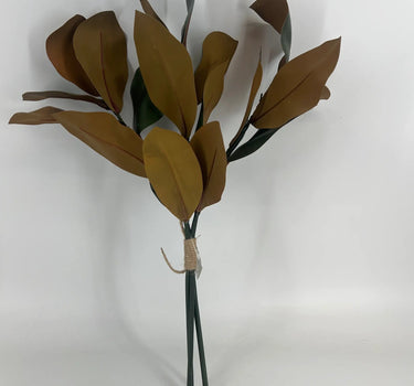 Le Fleur Magnolia Leaf Bundle x3 Green 21" - Artificial Non-Flowering Plants Silk