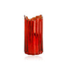 Diamond Star Red Mercury Glass Vase Small 7.9" - Vases Merchandise