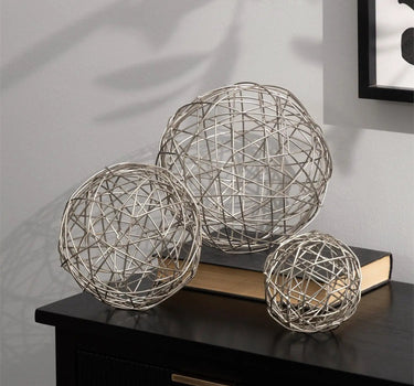 Metal Geometric Wire Orb (3 Sizes)