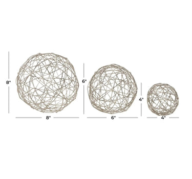 Metal Geometric Wire Orb (3 Sizes)
