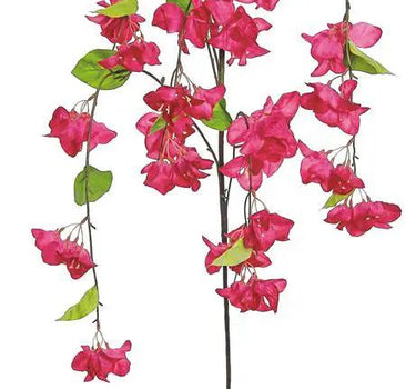 Select Hanging Bougainvillea Spray Fuchsia 49" - Artificial Flowering Plants Silk