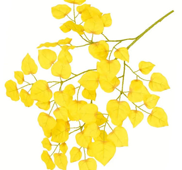 Greenhouse International Aspen Cottonwood Leaf Spray Yellow 27" - Uncategorized Silk