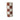 Brown checkerboard vase, 5x12 inches, ceramic.