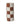 Brown checkerboard vase, 5x12 inches, ceramic.
