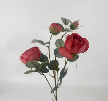 Supreme Rose Spray Red 28" - Artificial Flowering Plants Silk