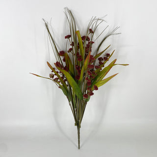 Queen Ann Spray Burgundy 23”