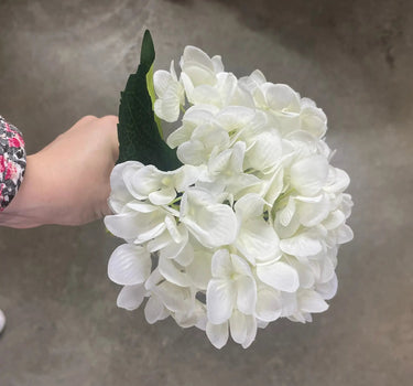 Supreme Hydrangea 18" White - Uncategorized Silk