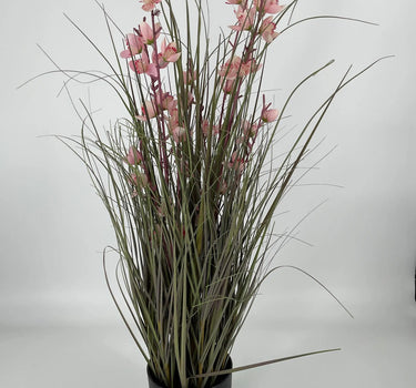 Le Fleur Wild Flower Onion Grass in Pot 24" - Artificial Flora Silk