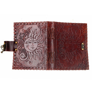 Sun / Moon Leather Journal  5" x 7"