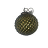 Direct Export Glass Hobnail Ball Ornament Matte Green 4.5" - Uncategorized Merchandise