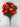 GSC Rose/Hydrangea/Star Flower Mixed Bush Scarlet/Orange 31" - Artificial Flowering Plants Silk