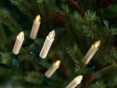White LED Tree Taper Clip Candles w/ 6 Hr Timer and Remoste (Set of 12) 4"H