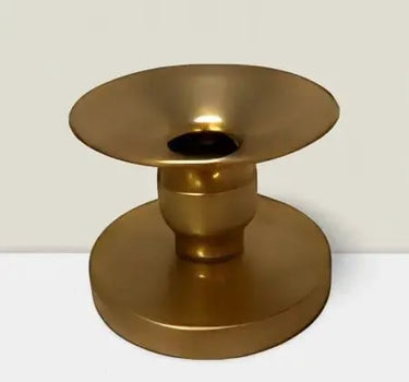 SNK Iron/Gold Taper And Pillar Candleholder 3" X 3.5" - Candle Holders Merchandise