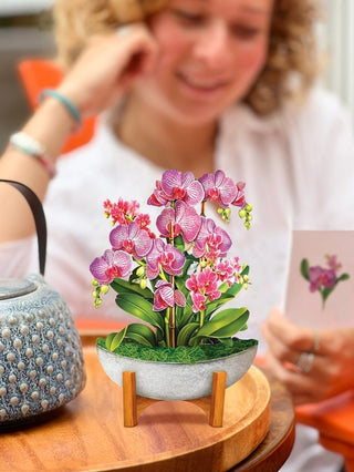 Mini Orchid Oasis Pop-Up Greeting Card