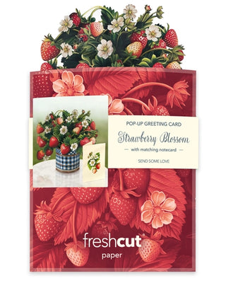 Mini Strawberry Blossom Pop-Up Greeting Card