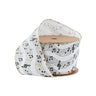 La Ribbons Musical Notes on White Wired Ribbon 2.5"Wx10yd - Ribbons & Trim Ribbon