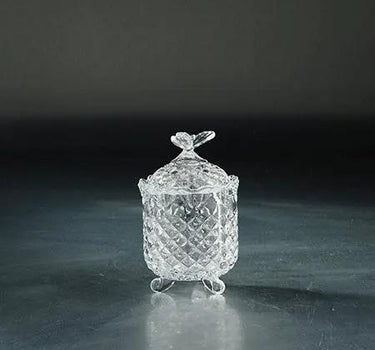 Diamond Star Clear Glass Jar with Buterfly Lid 4"W x 6"H - Uncategorized Merchandise