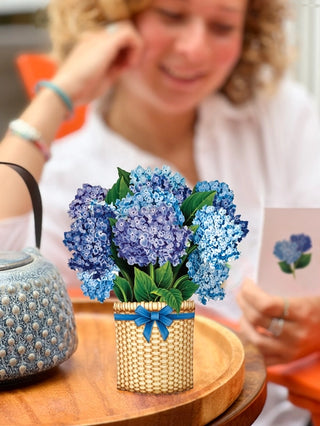 Mini Nantucket Hydrangea Pop-Up Greeting Card