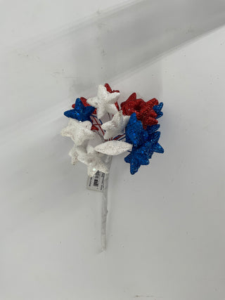 Red, White, and Blue Americana Stars Spray 9"