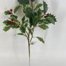 Select Holly Pick Green/Cream 10" - Artificial Non-Flowering Plants Silk