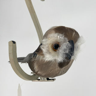 Feather Owl w/Clip 4"