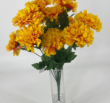Golden Bell Marigold Bush Gold 19" - Uncategorized Silk
