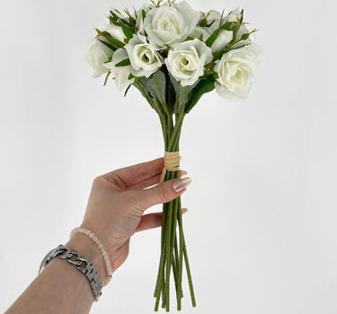 Le Fleur Rose Bundle White 12" - Uncategorized Silk