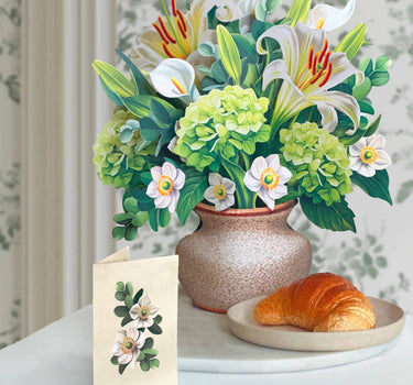 FreshCut Paper LLC Ivory & Sage Pop-up Greeting Card - Greeting Cards Merchandise