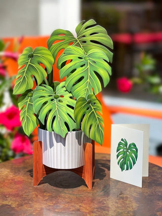 Monstera Pop-Up Greeting Card