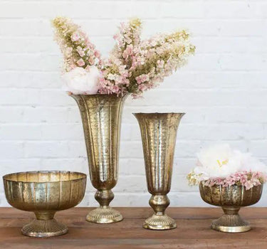 Lita Gold Vase 8" x 16.5"