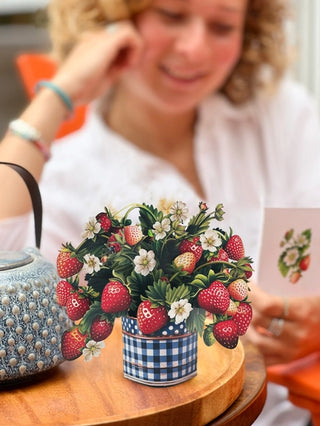 Mini Strawberry Blossom Pop-Up Greeting Card