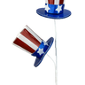 Liberty Floral Glitter Stars/Stripes Top Hat Spray 24" - Uncategorized Silk