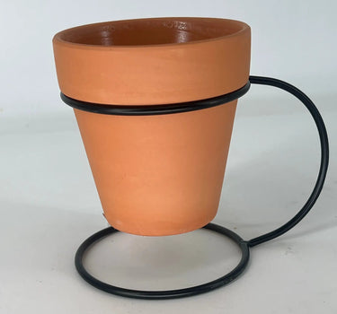 UCI Terracotta Hanging Planter on Stand (Stand 5.25"H x 6"D) (Pot 4"H x 4"D) - Pots & Planters Merchandise