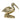 A&B Gold Kneeling Crane Figurine 7" x 10.5" - Figurines Merchandise