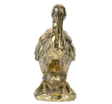 A&B Gold Kneeling Crane Figurine 7" x 10.5" - Figurines Merchandise
