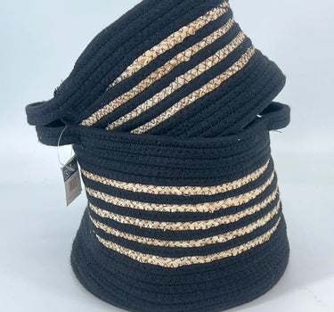 Sullivans Basket Black/Tan Large 9”D x 7.5”H - Merchandise