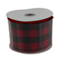 Jascotina Inc Red/Black Buffalo Check Ribbon 2.5"X10yd - Ribbon