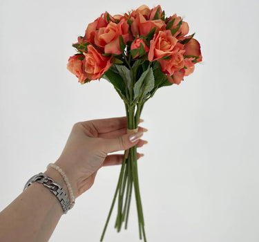 Le Fleur Rose Bundle Peach 12" - Uncategorized Silk