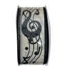 Craig Bachman Bold Music Notes Ribbon 2.5" x 100 Ft - Ribbons & Trim Ribbon