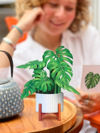 Mini Monstera Pop-Up Greeting Card