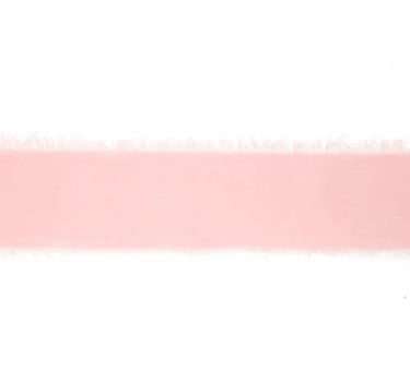 La Ribbons Frayed Edge Chiffon Ribbon Pink 1.5"W x 10yd - Velvet Ribbons Ribbon