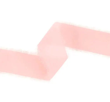 La Ribbons Frayed Edge Chiffon Ribbon Pink 1.5"W x 10yd - Velvet Ribbons Ribbon