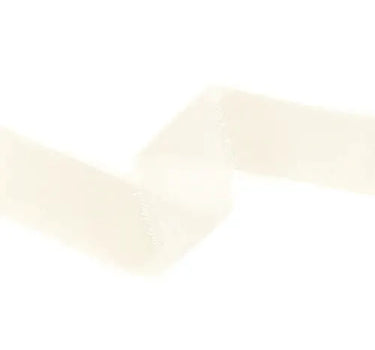 La Ribbons Frayed Edge Chiffon Ribbon Cream 1.5"W x 10yd - Velvet Ribbons Ribbon