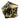 La Ribbons Wired Ribbon, Metallic Brocade Black/Gold 2.5" x 10Yd - Satin Ribbons Ribbon