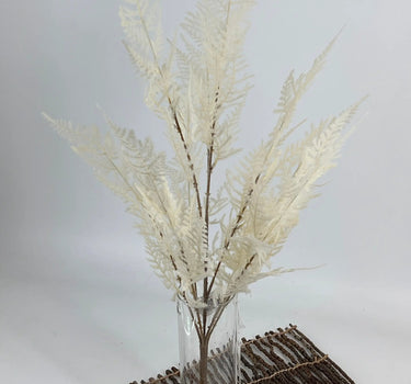 Le Fleur Asparagus Bush Cream 25" - Artificial Non-Flowering Plants Silk